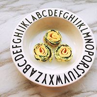 胡萝卜菠菜鸡蛋卷·辅食的做法图解9