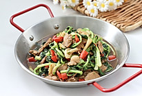 #一蔬一饭皆告白#小苔菜肉片小炒的做法