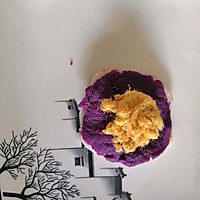 紫色梦幻|紫薯麻薯肉松软欧包的做法图解9
