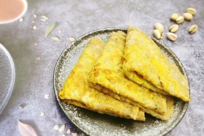 肉沫葱香鸡蛋软饼——营养美味早餐