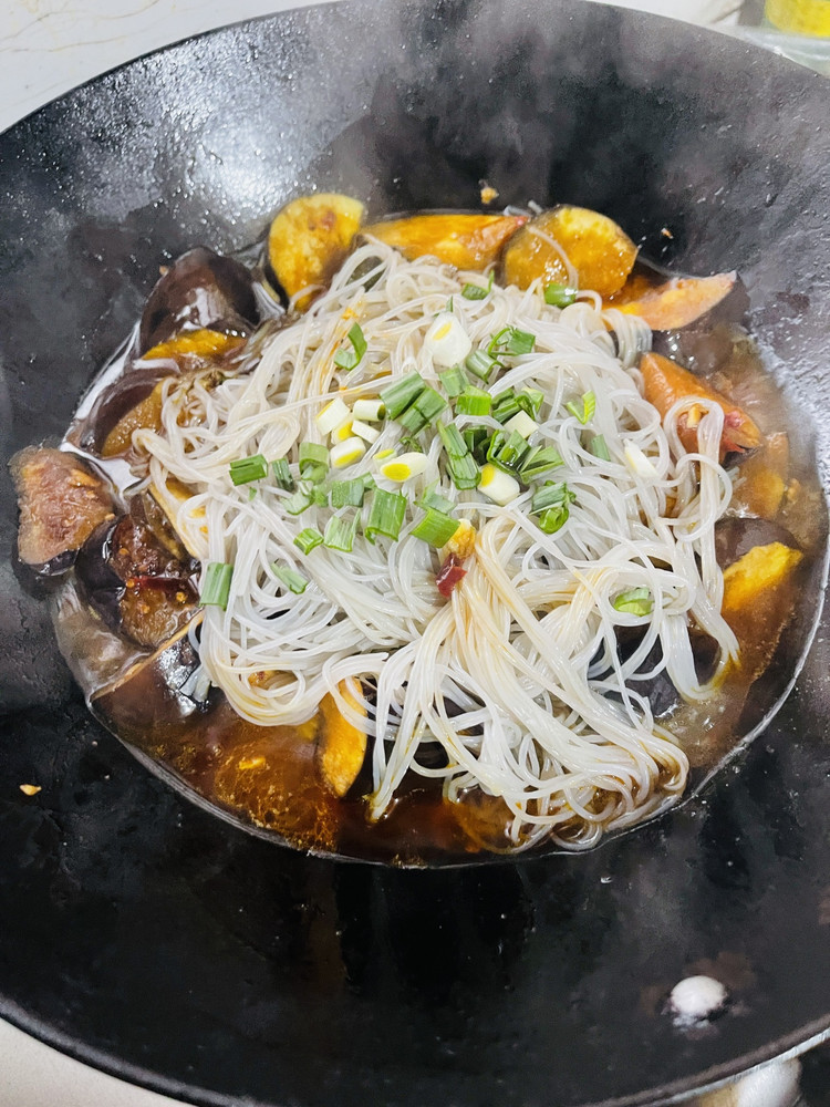 茄子粉丝煲的做法