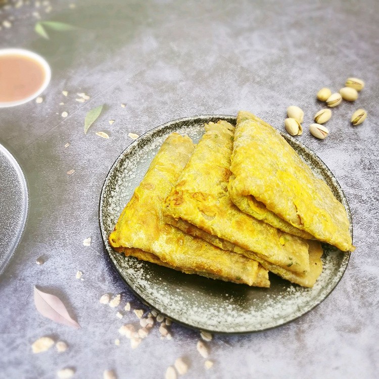 肉沫葱香鸡蛋软饼——营养美味早餐的做法