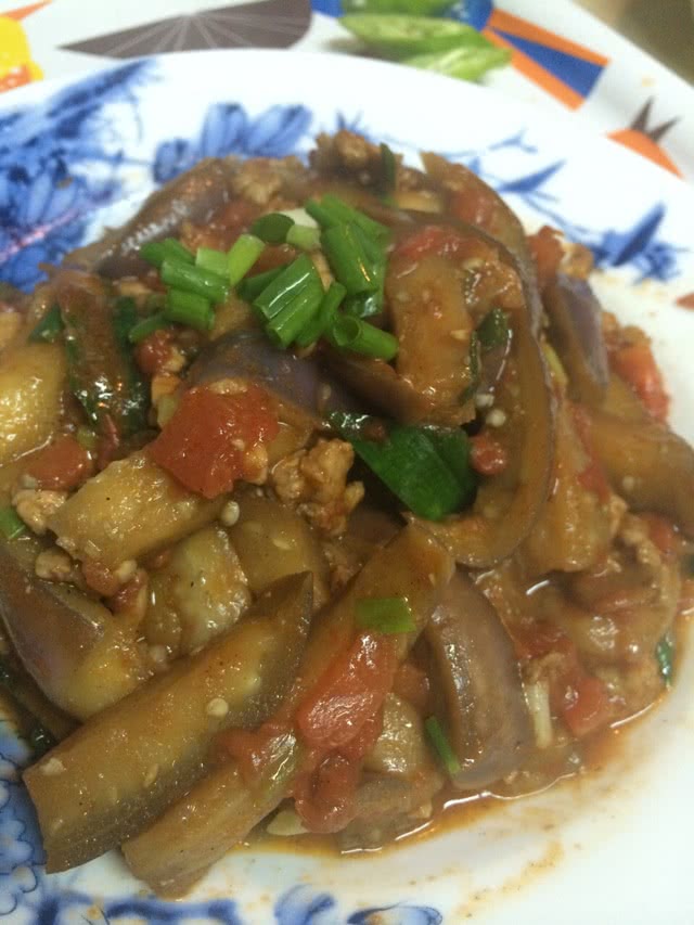 西红柿炒茄子的做法图解8