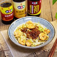 #味达美·名厨汁味正当夏#虾仁粉丝炒包菜的做法图解10