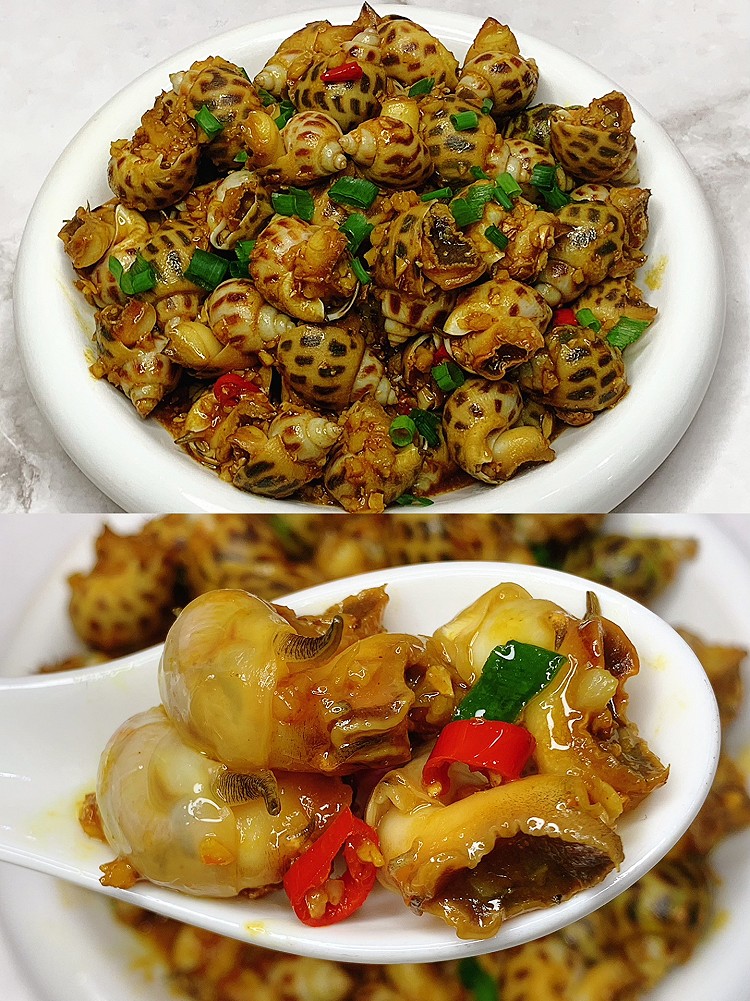 鲜香入味！！！爽滑Q弹巨过瘾～蒜香盐焗花螺的做法