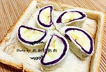 香蕉紫薯卷#急速早餐#的做法