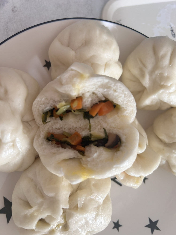 青菜香菇包子～素食包子 不加肉也好吃的做法