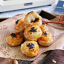 #免揉面#手抓饼版红豆酥