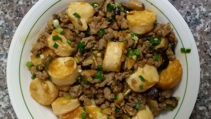日本豆腐炒肉沫