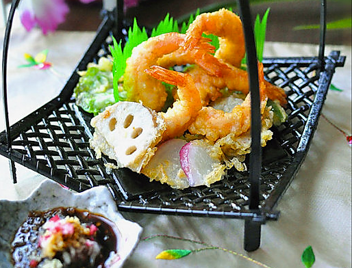 日本料理：鲜香清脆【什锦天妇罗】之炸虾