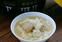 砂锅白菜五花肉炖冻豆腐的做法