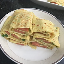 葱花火腿鸡蛋饼