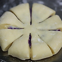 #网红美食我来做#送你一颗幸运心：四叶草紫薯心形面包的做法图解5