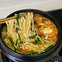 酸菜鸡蛋素面的做法图解10