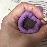 拍饼子，烙锅边---紫薯换个法子吃的做法图解8