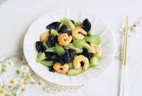 低盐健康菜-丝瓜木耳炒虾仁的做法
