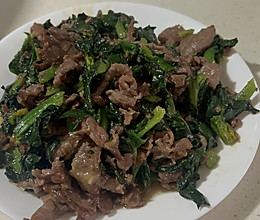 菠菜炒牛肉的做法