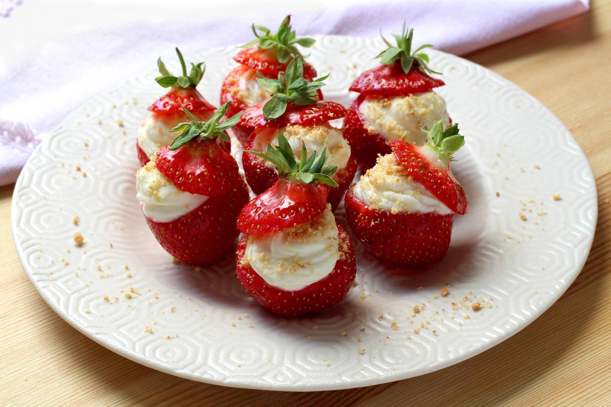 Strawberry with cheese