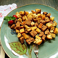 香料面包干（crouton）——吃不完的剩面包美味变身的做法图解7