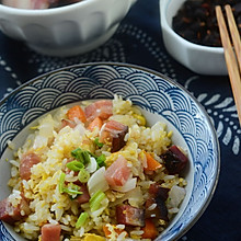 腊五花葱香炒饭