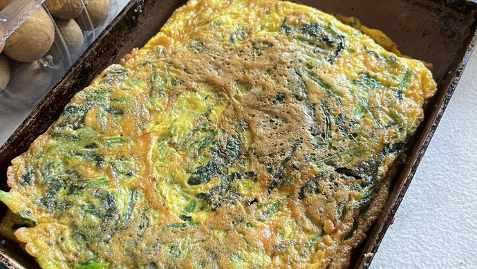 菠菜鸡蛋饼