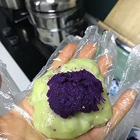 抹茶紫薯糯米糍的做法图解5