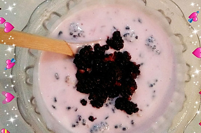 超治愈紫色~桑椹酸奶核桃