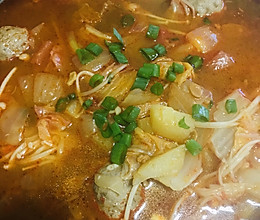 刷脂韩国泡菜汤-辣酱汤的做法
