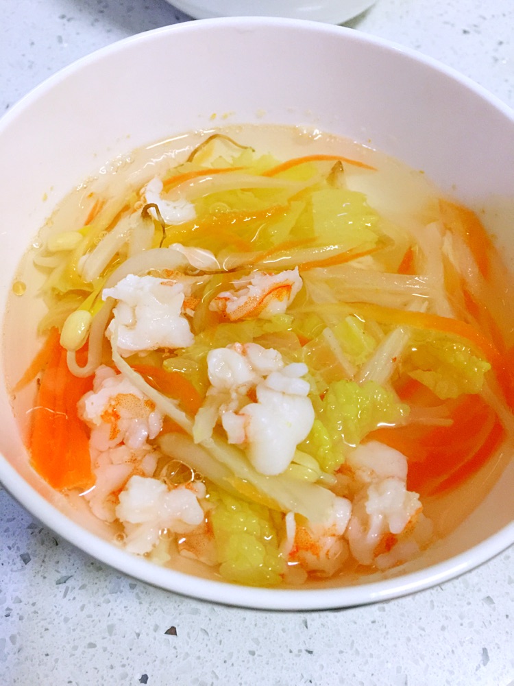 蔬菜鲜虾汤