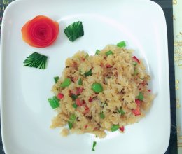 腊三丁炒饭的做法