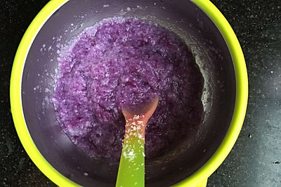 宝宝辅食紫薯米粉糊