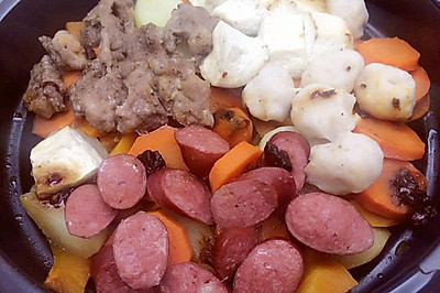 【塔吉锅料理】土豆南瓜肉煲