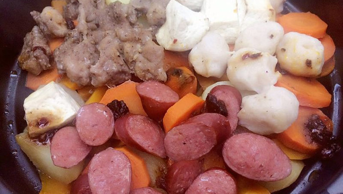 【塔吉锅料理】土豆南瓜肉煲