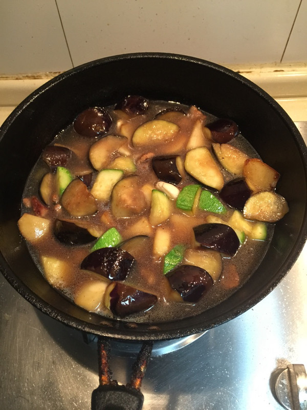 土豆茄子炖五花肉东北菜