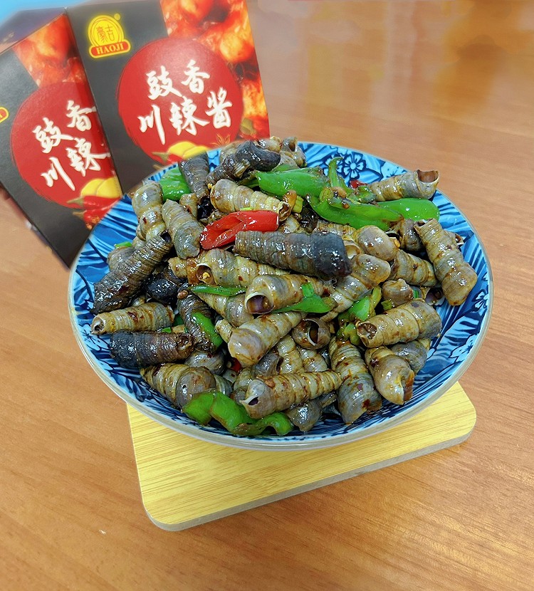 快手版家常爆炒钉螺的做法