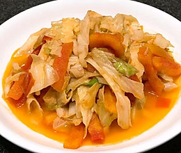 韩式番茄炒高丽菜的做法