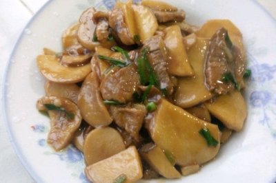 红烧肉片鲍菇