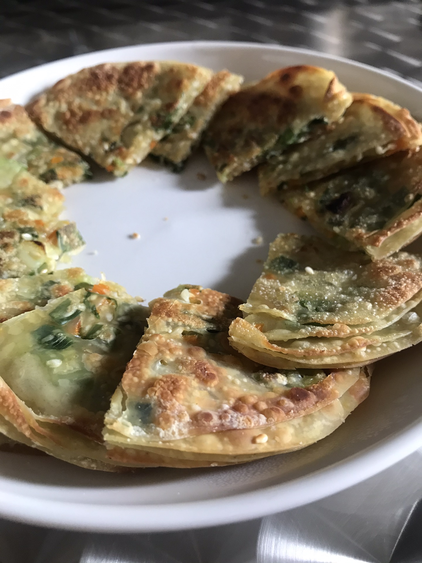 Scallion cake (dumpling skin)