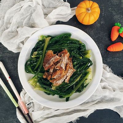 豆豉鲮鱼炒油麦菜