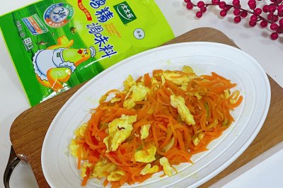 胡萝卜炒鸡蛋