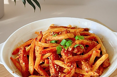 孜然煎鸡胸肉薯条