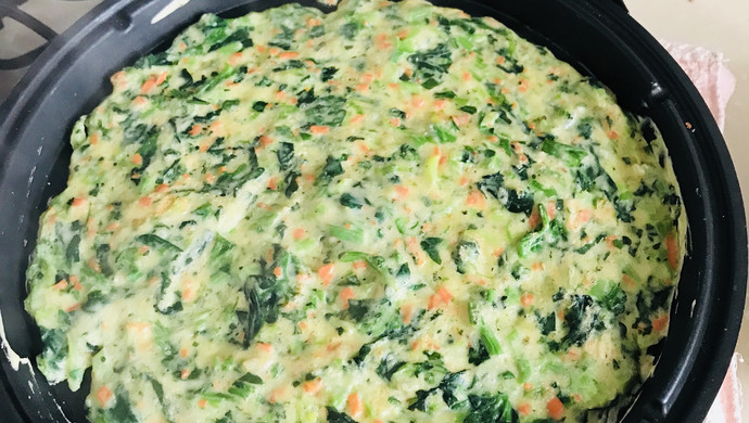 菠菜胡萝卜鸡蛋煎饼