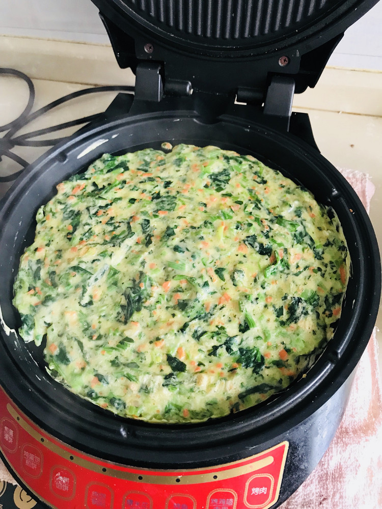 菠菜胡萝卜鸡蛋煎饼的做法