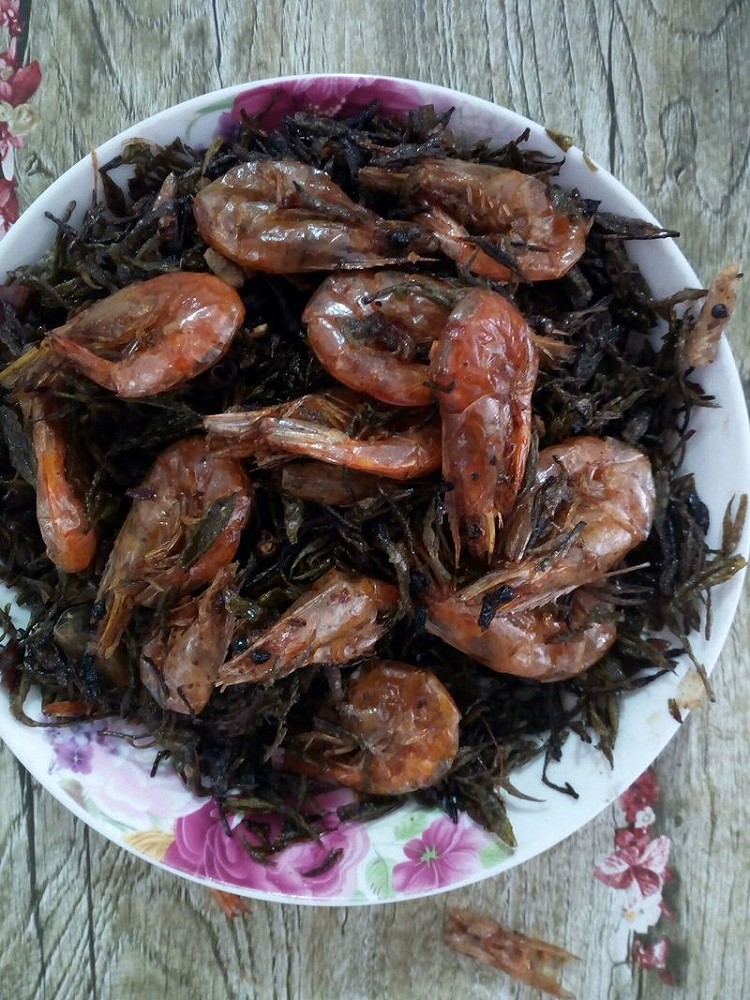 茶叶基围虾的做法