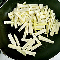 葱油焖茭白豆腐干的做法图解4