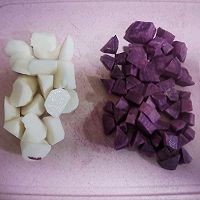 山药紫薯豆浆的做法图解2