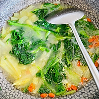 #养生打卡#小白菜土豆条汤的做法图解8