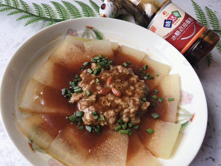 荤素搭配蒸出美味！肉沫蒸冬瓜的做法