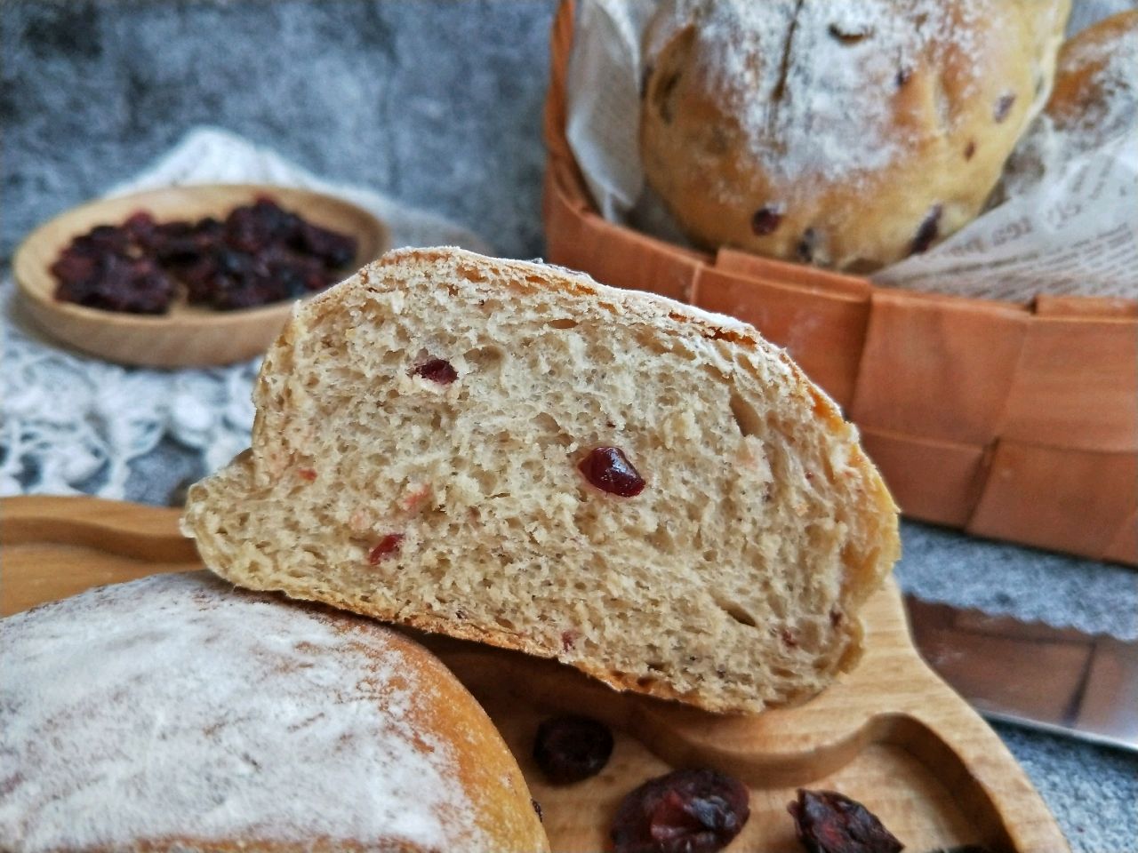 Brown sugar Cranberry whole wheat bread