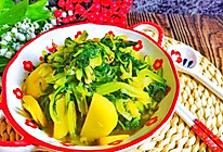 小白菜虾皮烩土豆
